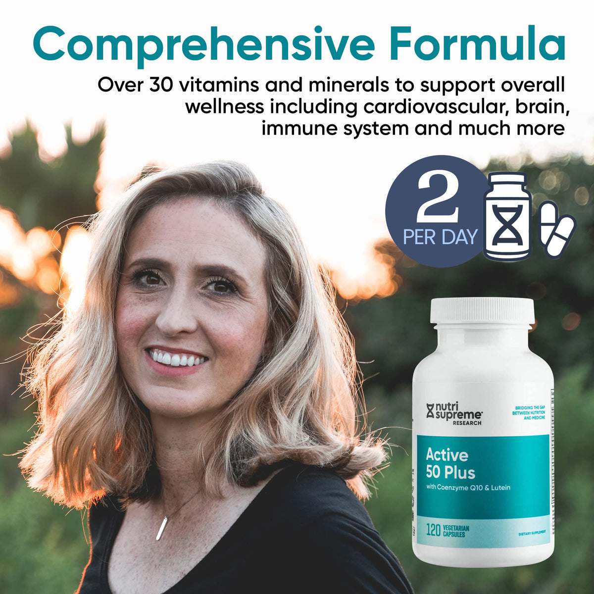 Nutri-Supreme Active 50 Plus Multivitamin with CoQ10 - 120 Capsules - image 5
