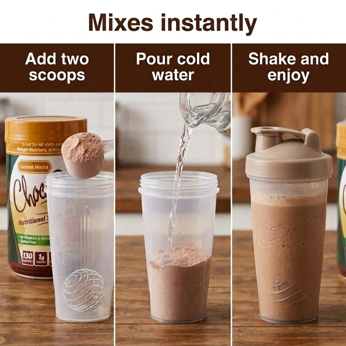 ChocoRite Caramel Mocha Protein Shake Mix - 14.7 oz - image 3