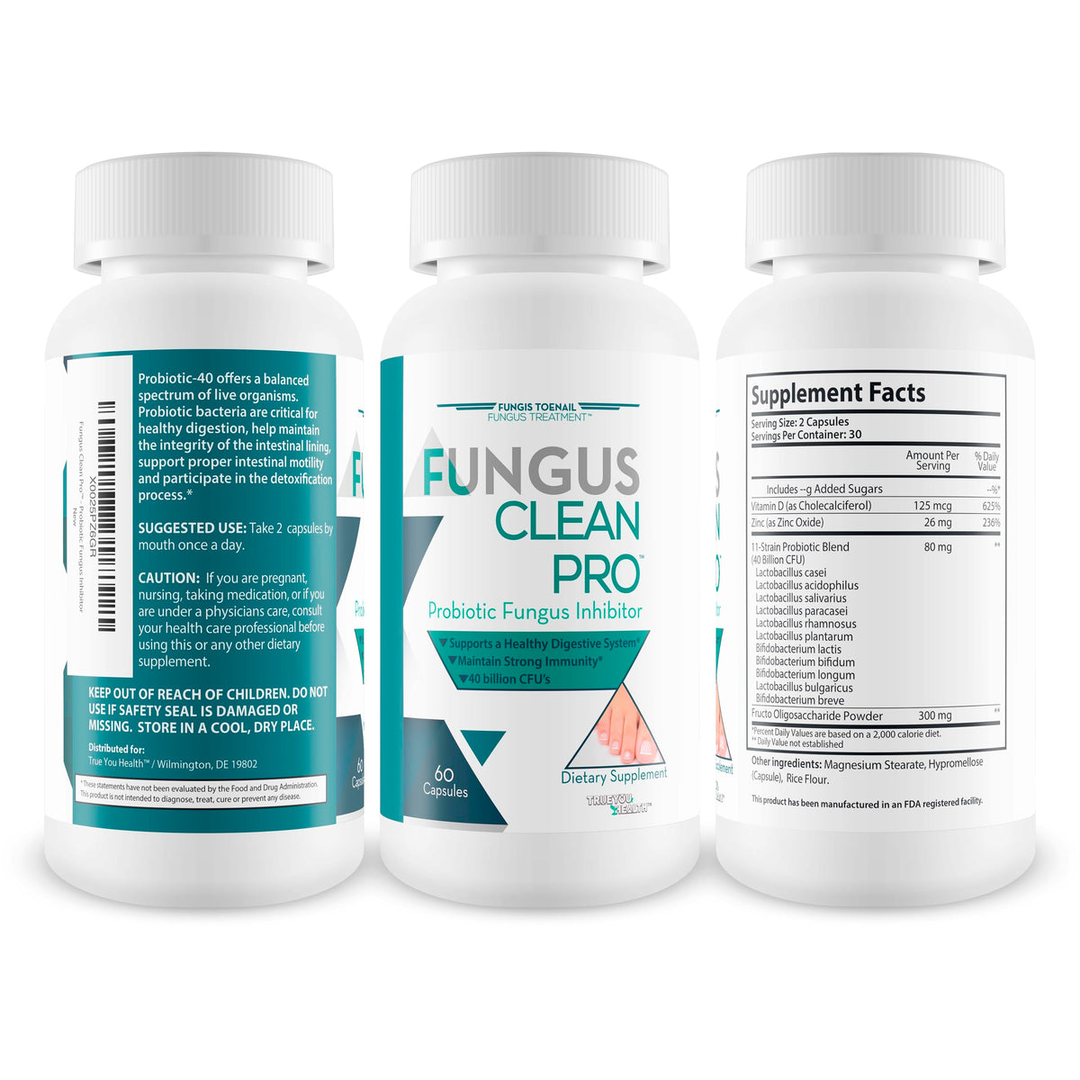 Fungis Toenail Fungus Treatment Probiotic - 60 Capsules - image 2