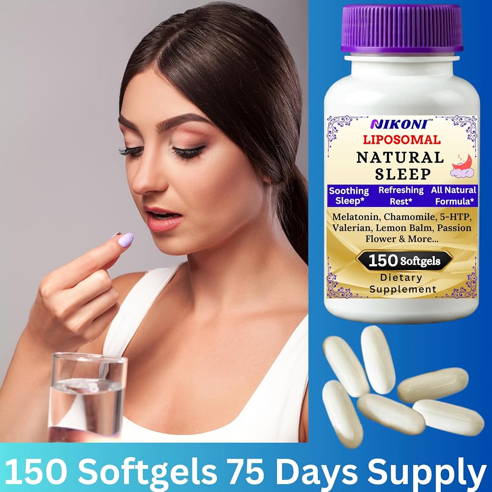 Nikoni Liposomal Natural Sleep Aid Supplement - 300 Softgels - image 7