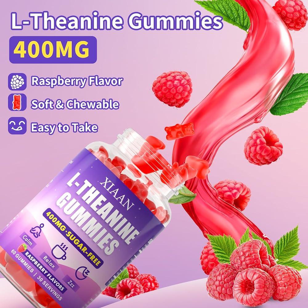 XIAAN L-Theanine Gummies for Calm & Relaxation - 60 Count - image 5