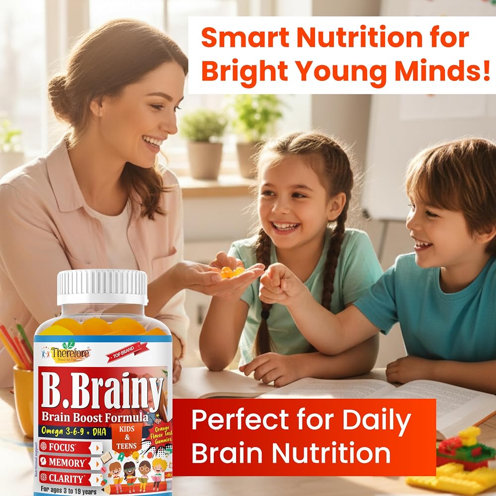 Therefore B.Brainy Focus Gummies for Kids & Teens - 60 Gummies - image 2