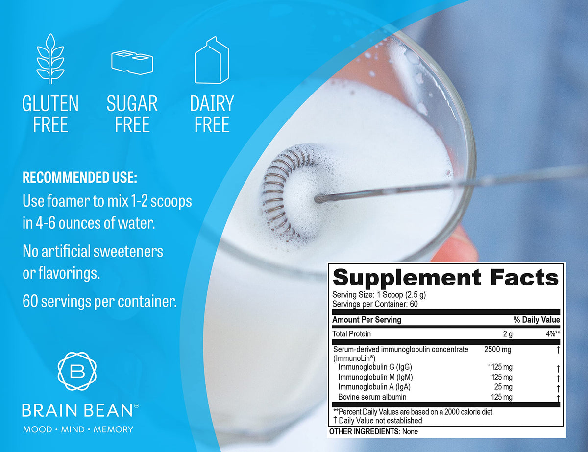 Brain Bean Ultra Pure IgG Immunoglobulin Powder - 150g - image 5