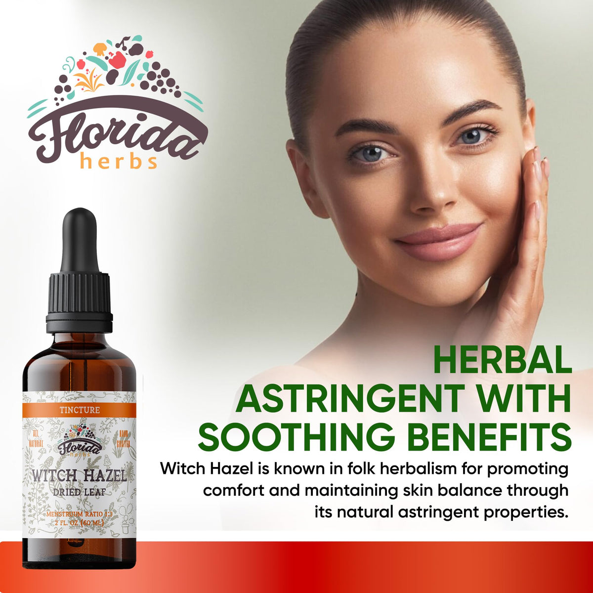 Florida Herbs Witch Hazel Leaf Tincture Extract - 2 x 2 oz - image 2
