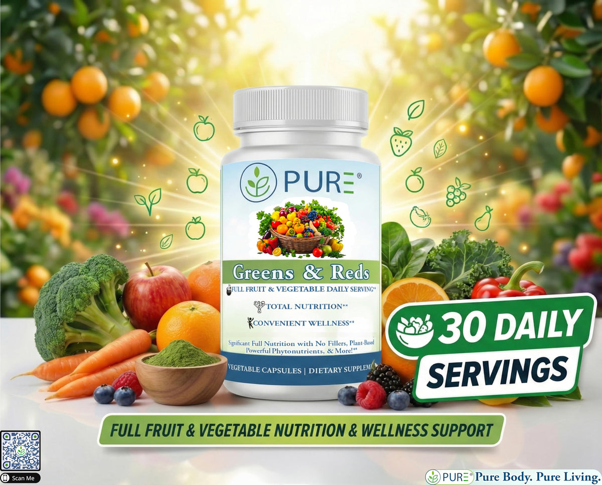 PURE Greens & Reds Capsules - 30 Servings - image 2
