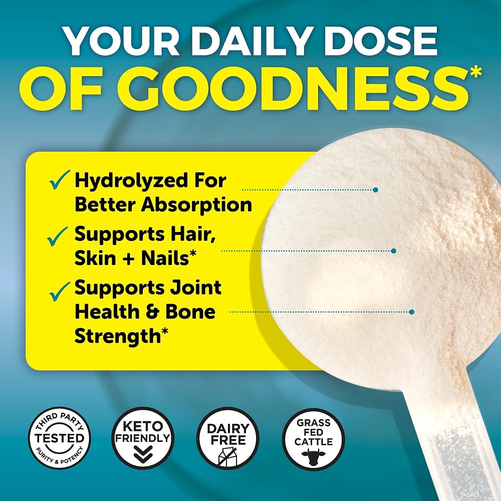 Viva Naturals Collagen Peptides Powder Grass-Fed - 1lb - image 4