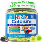 LILICARE Kids Calcium Gummies with Vitamin D3 K2 - 60 Gummies