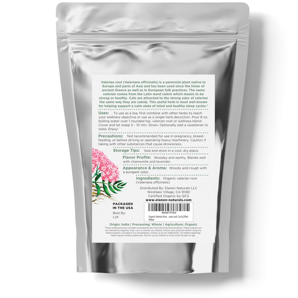Elanen Naturals Organic Valerian Root Loose Leaf Tea - 4 oz - image 8