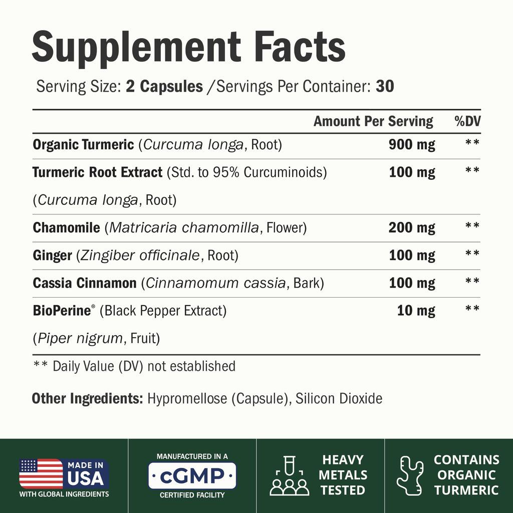 Vimerson Health Turmeric Chamomile Capsules for Sleep & Joint Support - image 2