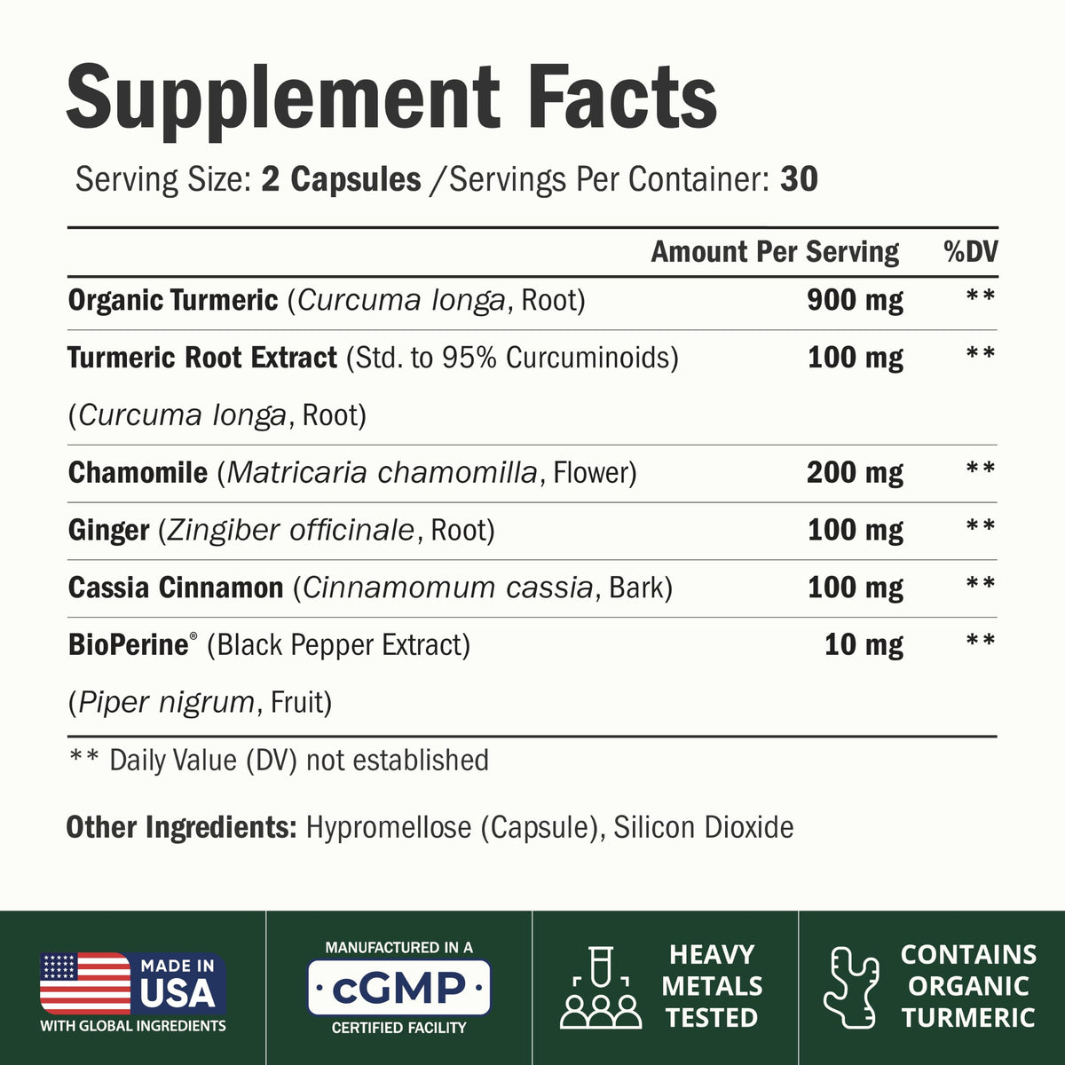 Vimerson Health Turmeric Chamomile Capsules for Sleep & Joint Support - image 2
