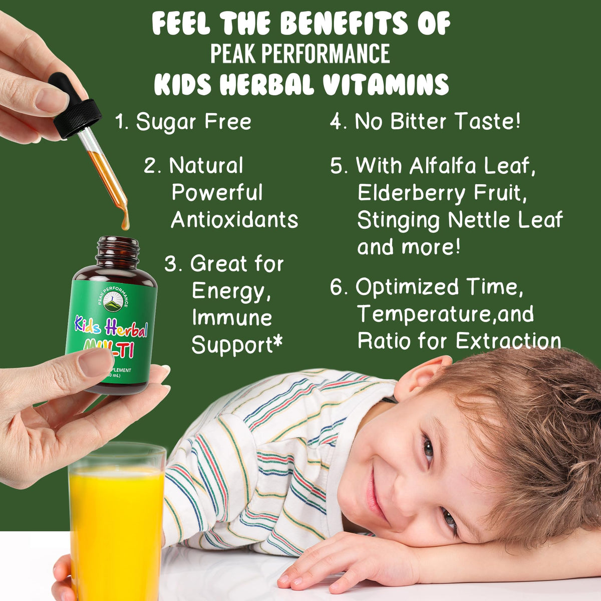 Peak Performance Kids Herbal Multivitamin Liquid - 2 Fl Oz - image 2