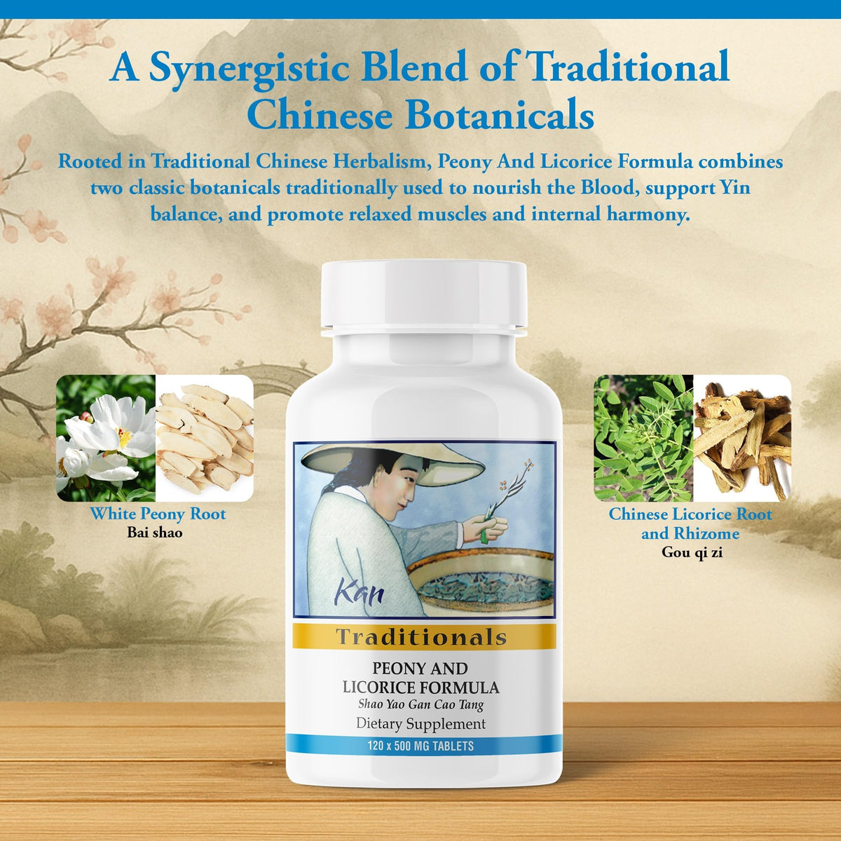 Kan Herb Company Peony & Licorice Formula - 120 Tablets - image 4