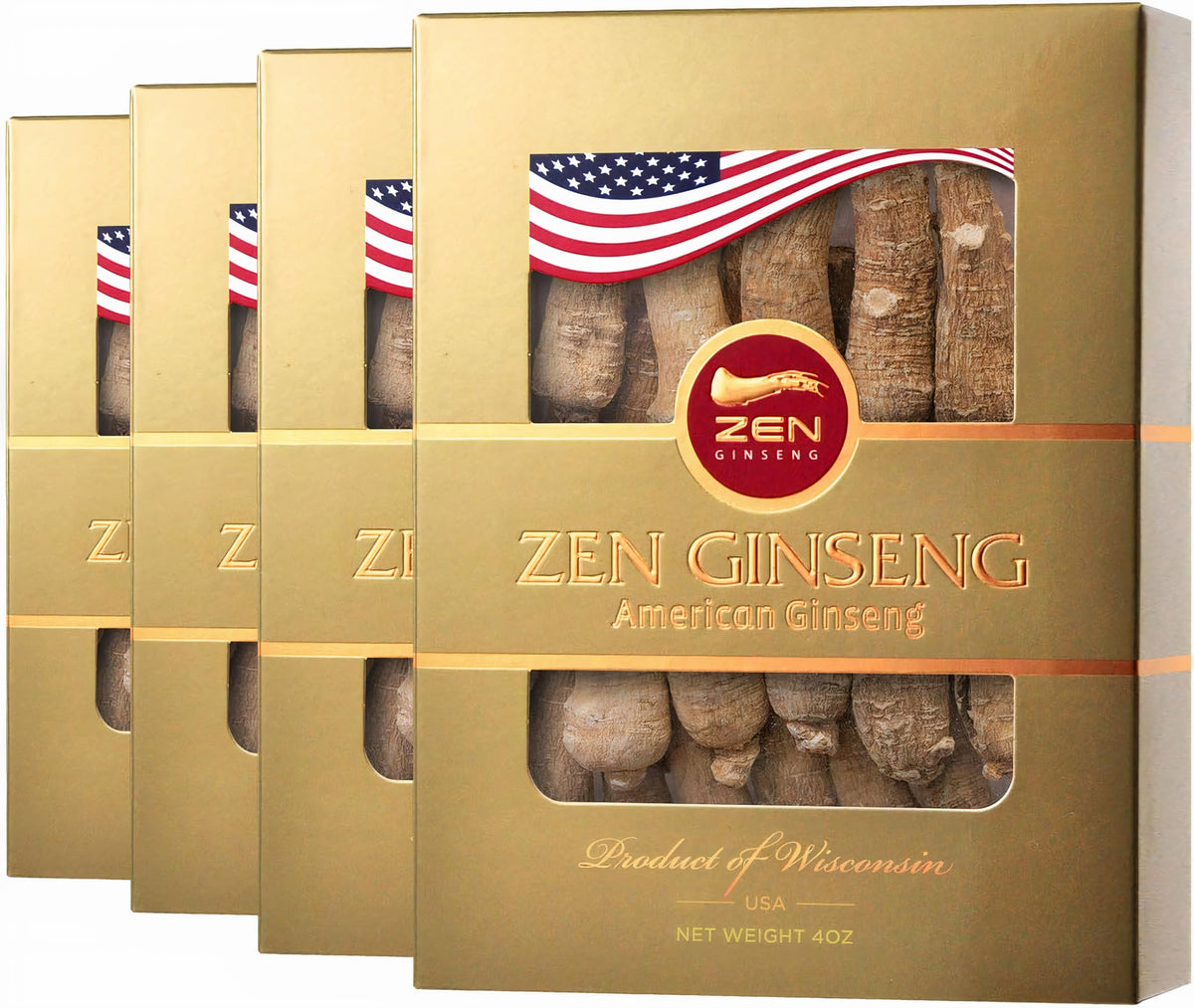Zen Ginseng 1 Box of American Wisconsin Ginseng Super Long Jumbo Root
