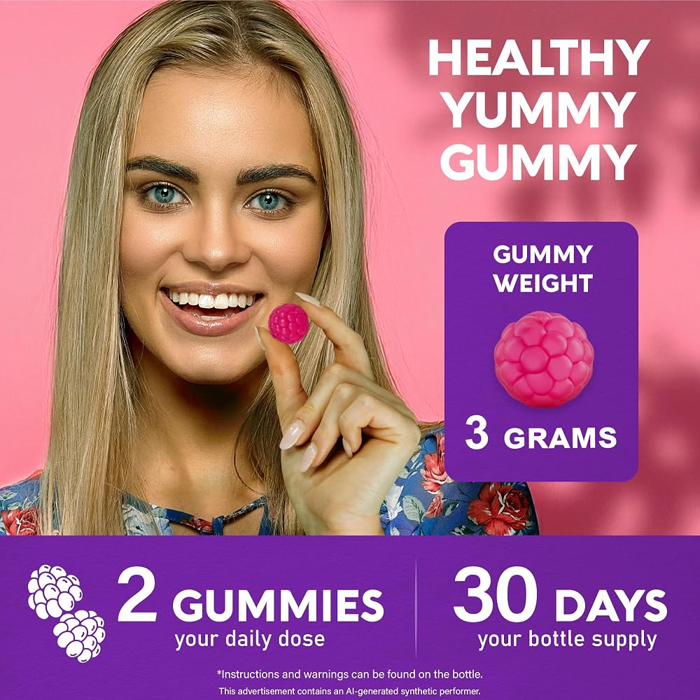 NUTRAHARMONY Biotin Gummies with Collagen - Hair Growth Support Skin