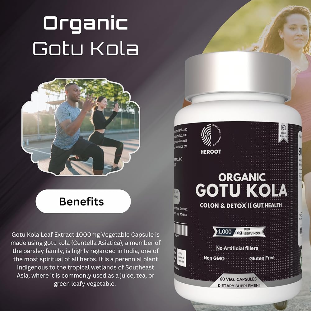 Heroot Gotu Kola Capsules 400mg - 60 Capsules - image 5