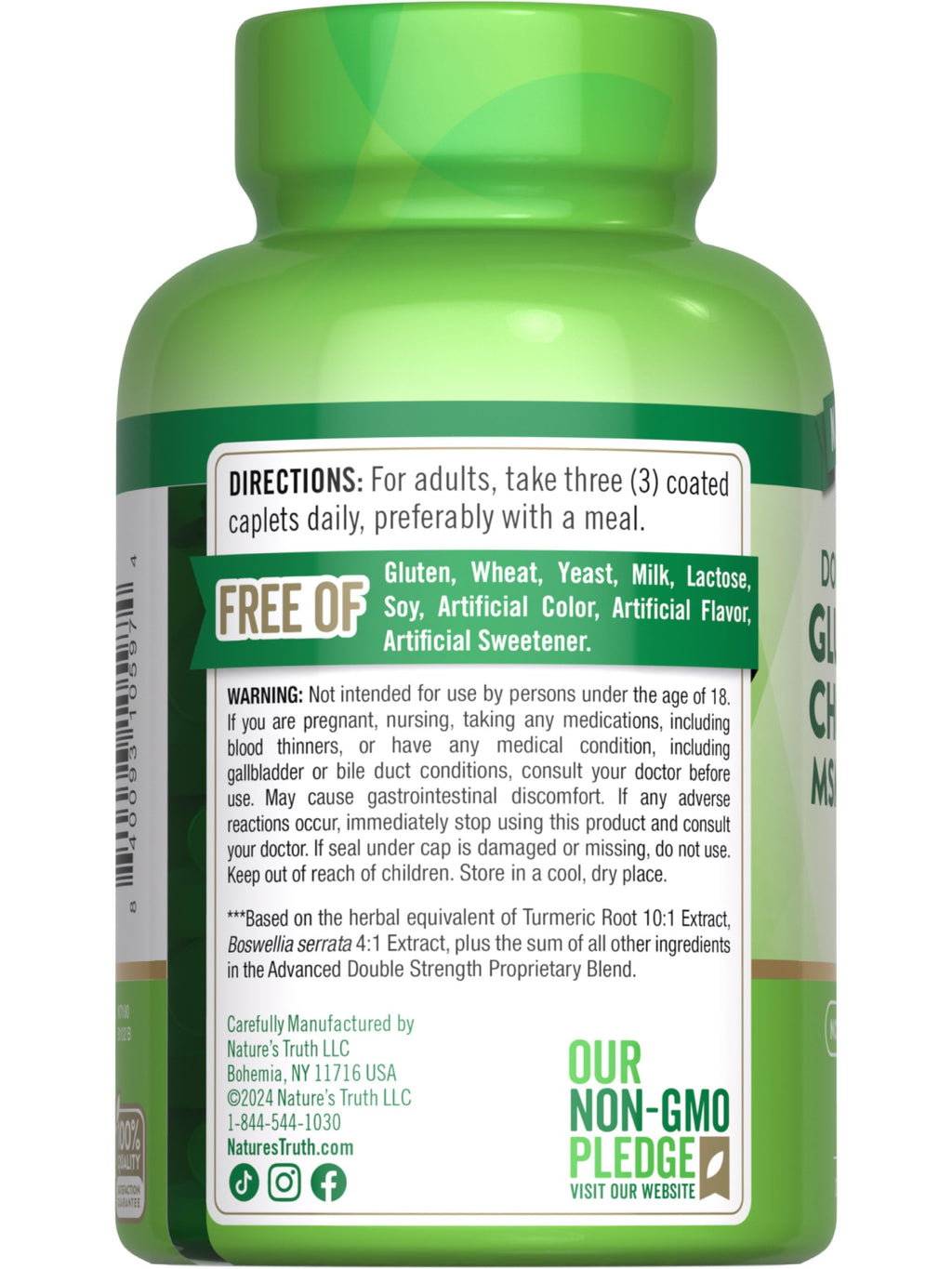 Nature's Truth Glucosamine Chondroitin MSM Complex - 90 Caplets - image 7