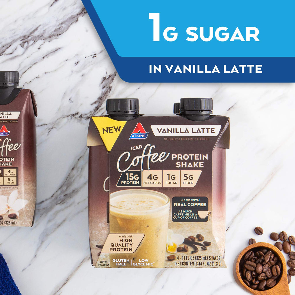 Atkins Iced Coffee Vanilla Latte Protein Shake - 4 Pack - image 7