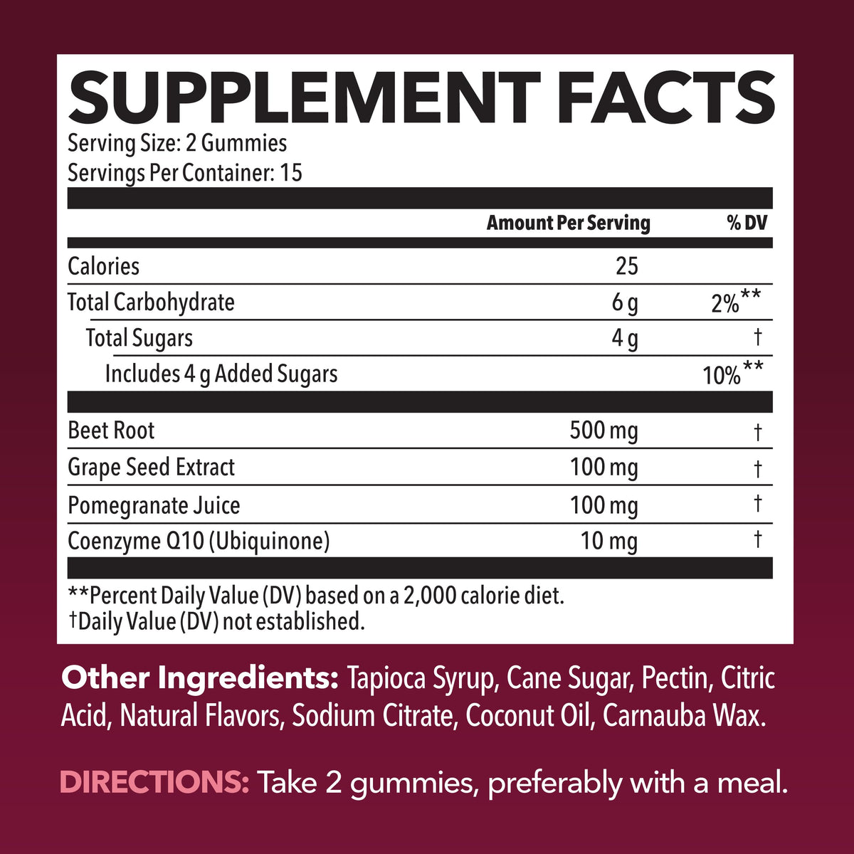 HAVASU NUTRITION Beet Root Gummies with COQ10 & Pomegranate - Nitric