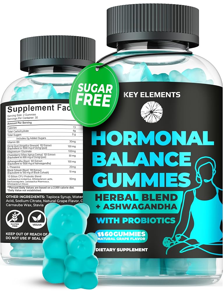 KEY ELEMENTS PMS Gummies Hormonal Balance for Women - 60 Gummies