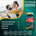 Tenmido Horny Goat Weed Extract with Ginseng & Herbs - 120 Capsules - image 8