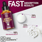 New Elements Liquid Vitamin D3 with K2 & Magnesium Glycinate - image 9