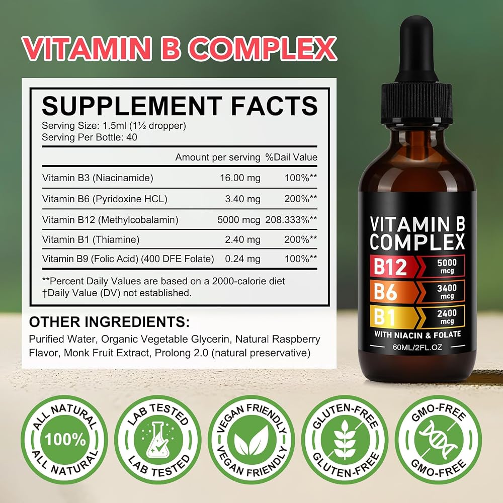 Frovetani Organic Vitamin B Complex Liquid - 2 Fl Oz - image 5