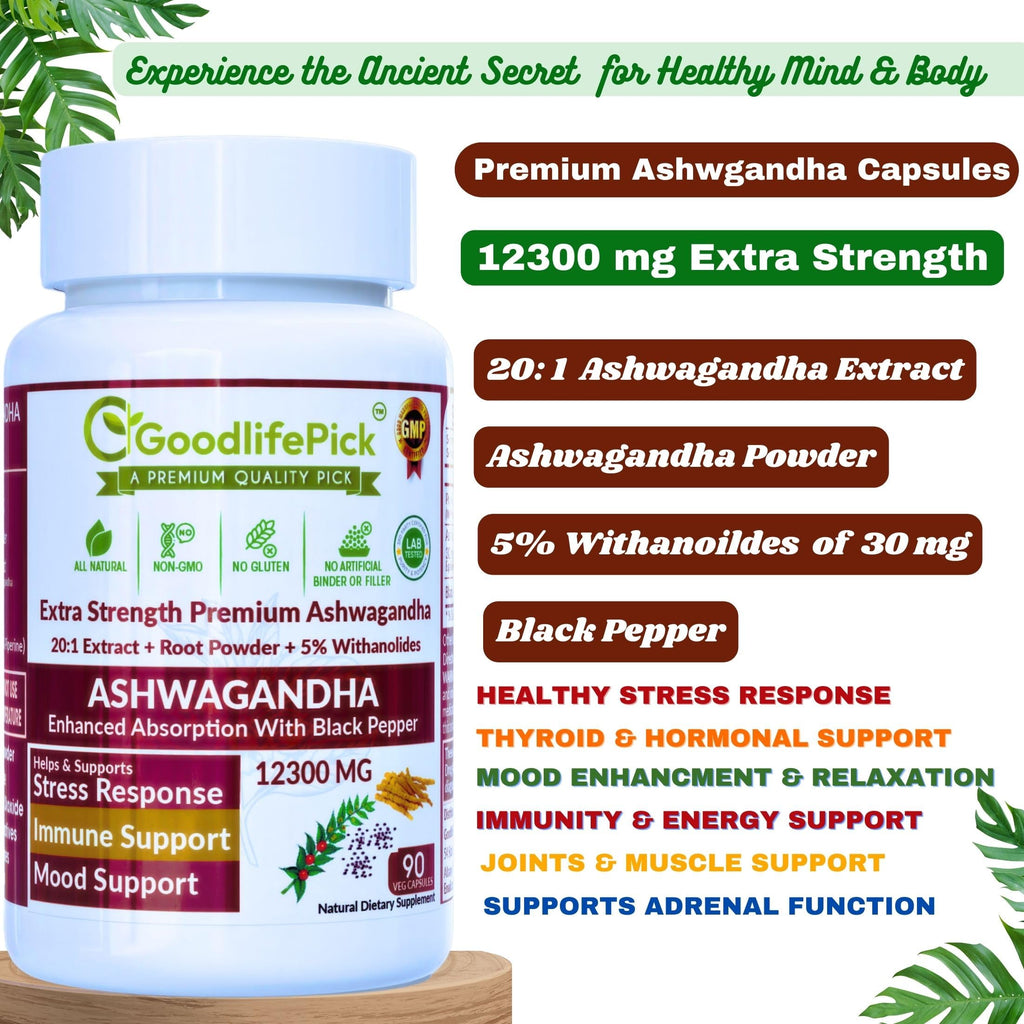 GoodlifePick Ashwagandha Capsules with Black Pepper