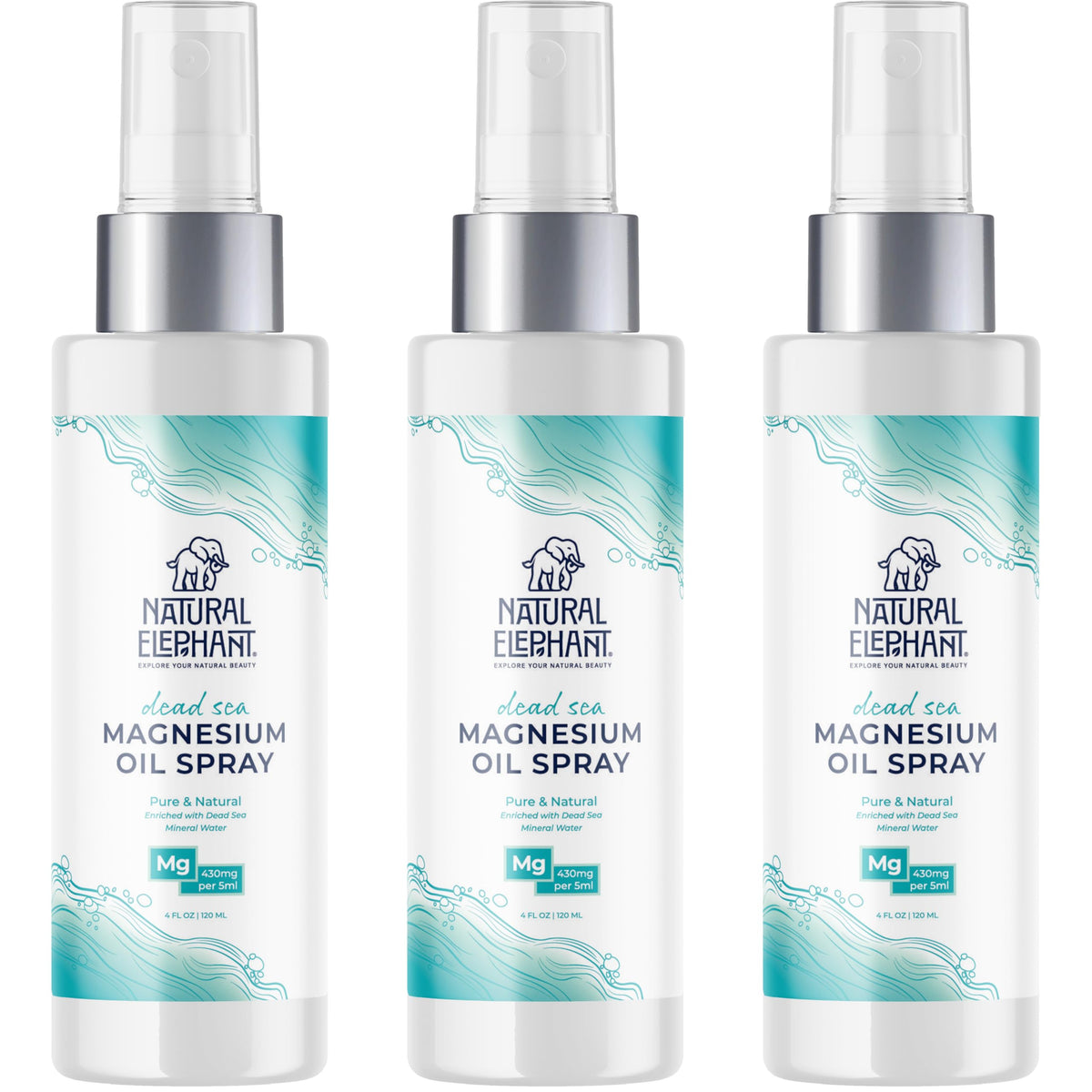 Natural Elephant Dead Sea Magnesium Oil Spray for Topical Use