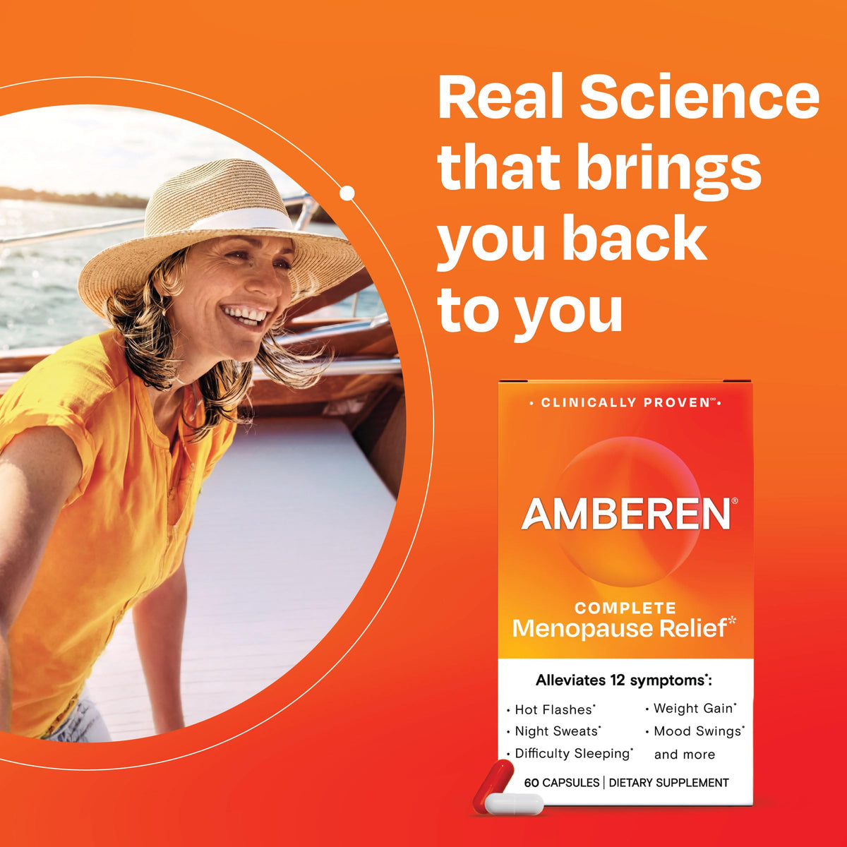 Amberen Menopause Supplement Multi-Symptom Relief - 60 Capsules - image 7