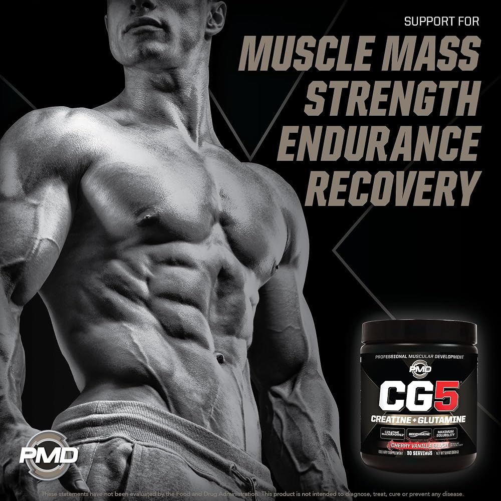 PMD Sports CG5 - Premium Creatine and L Glutamine Powder - Maximum