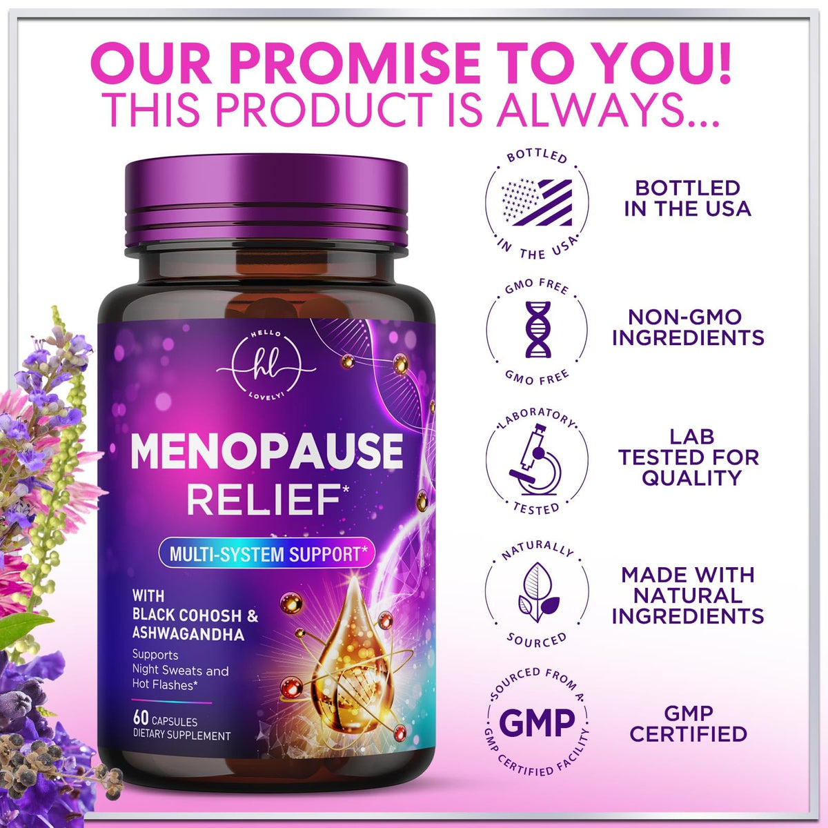 Hello Lovely! Menopause Support Capsules - 60 Capsules - image 4