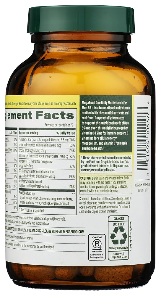 MegaFood Men's 55+ One Daily Multivitamin - 72 Tablets - image 2