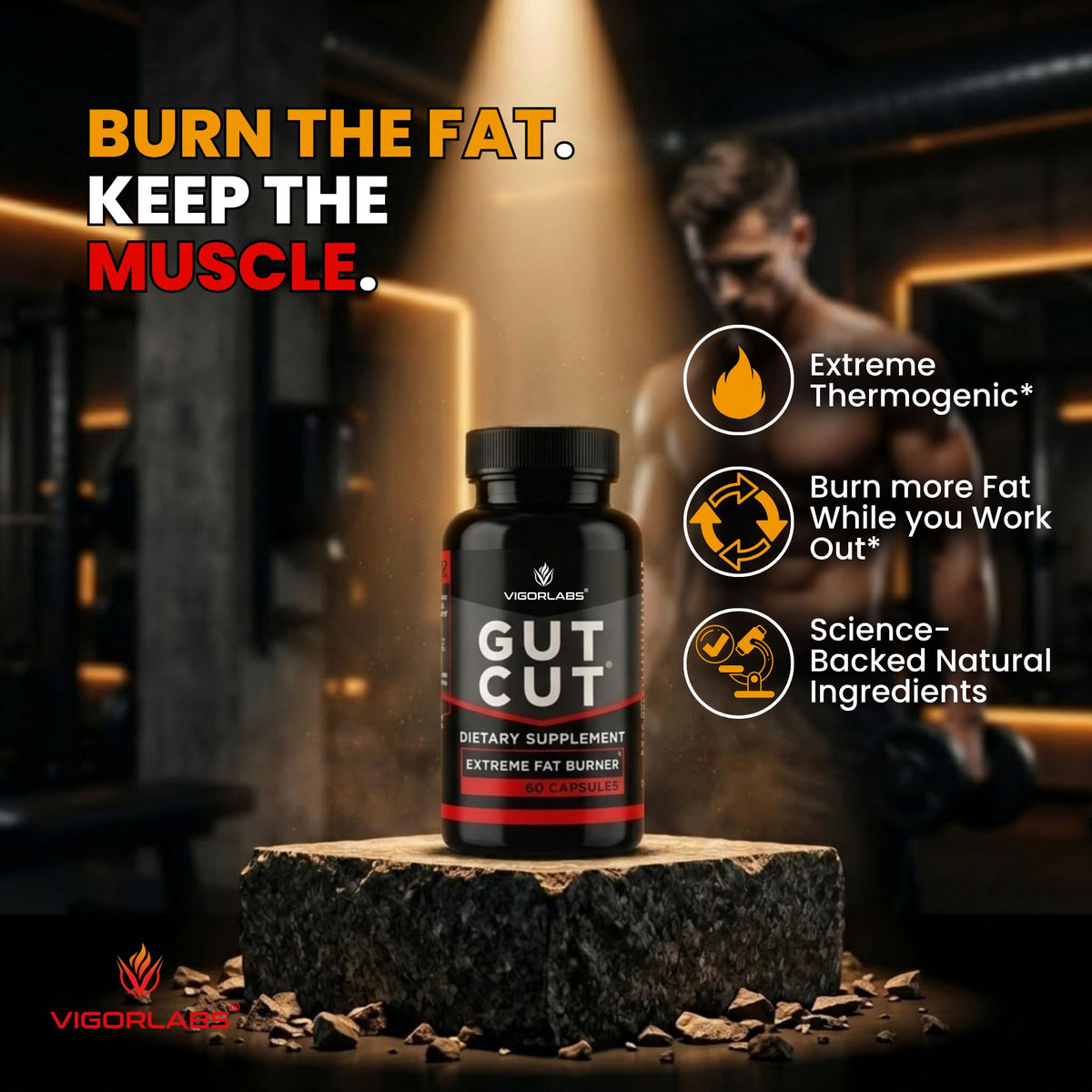 Vigor Labs Gut Cut Carb Blocker & Metabolism Booster - 60 Capsules - image 3