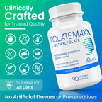 FOLATE MAXX FolateMaxx L-Methylfolate 10 mg 90 Capsules Active Folate