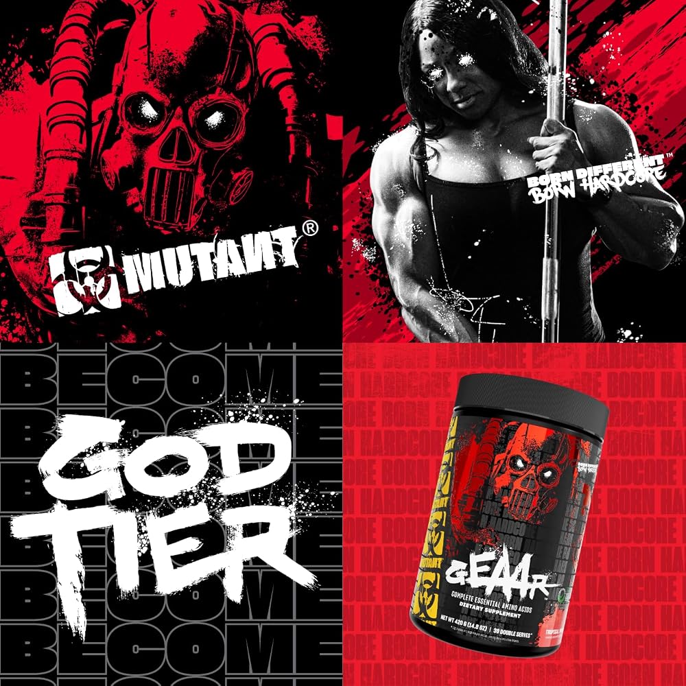 Mutant GEAAR, 10g EAAs + Arginine, Electrolytes, Vegan, 30 Servings
