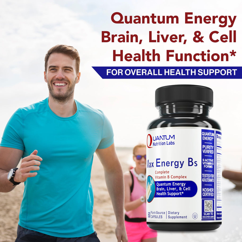 Quantum Nutrition Labs Max Energy B-Complex - 60 Vegetarian Capsules - image 3