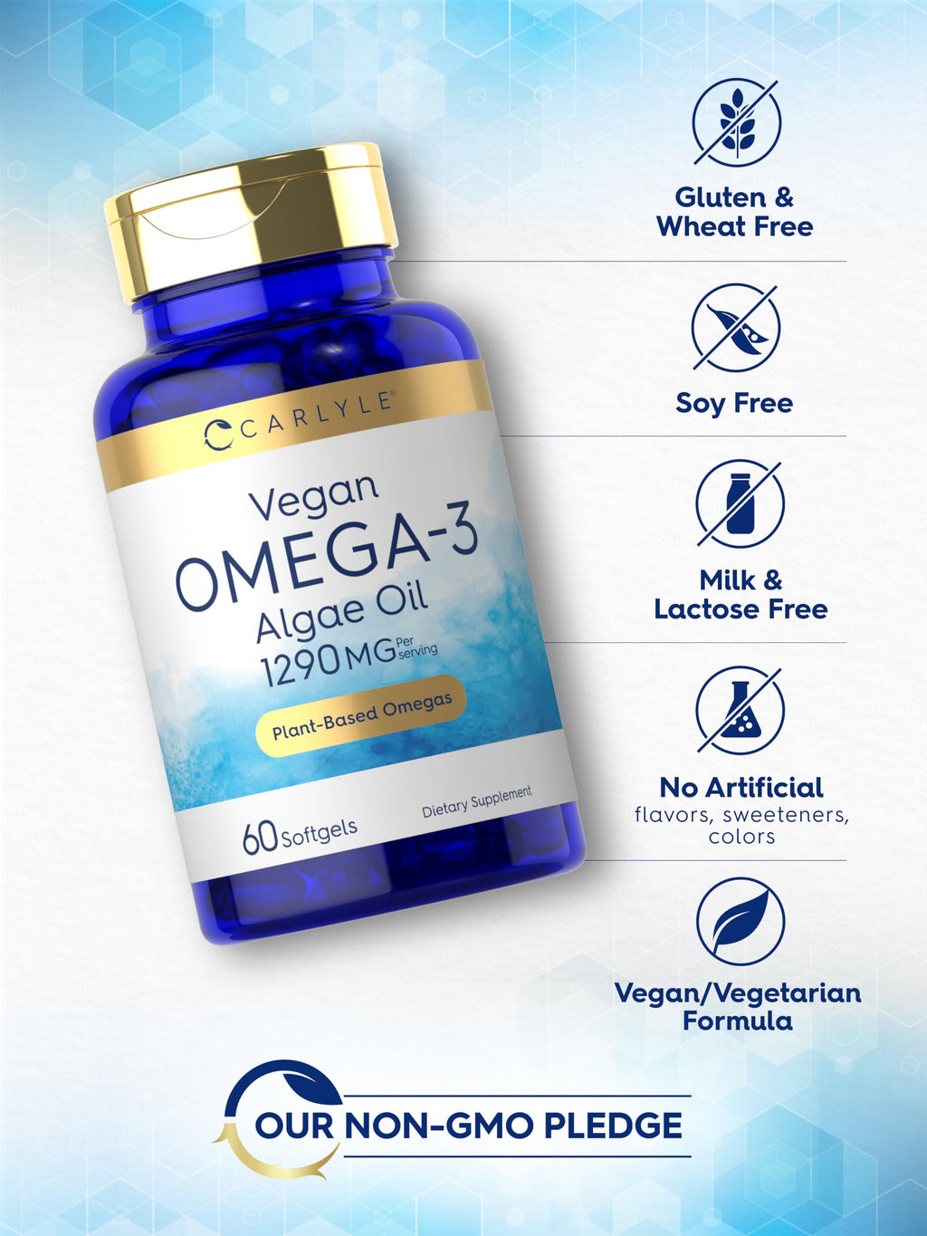 Carlyle Vegan Omega-3 Supplement 1290 mg - 60 Softgels - image 5