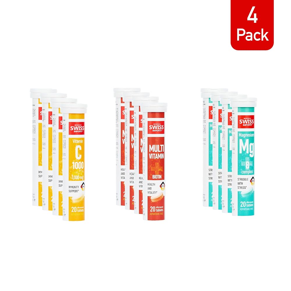 Swiss Imports Effervescent Variety Pack with Vitamin C 1000mg