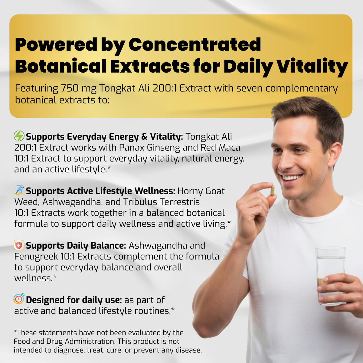 VEGATOT 8 in 1 Tongkat Ali with Maca Root & Panax Ginseng - 90 Capsules - image 5