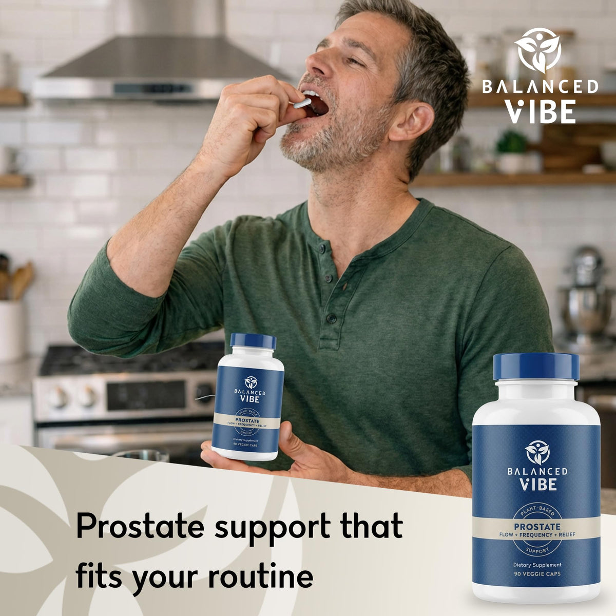 Balanced Vibe 11-in-1 Prostate Supplement for Men - 90 Capsules - image 7