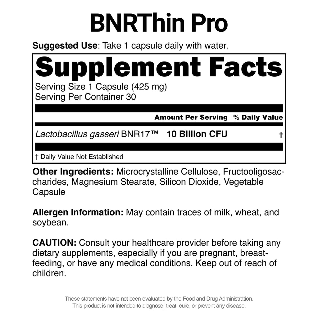 AceBiome BNRThin Pro Lactobacillus Gasseri Probiotic - 90 Capsules - image 6