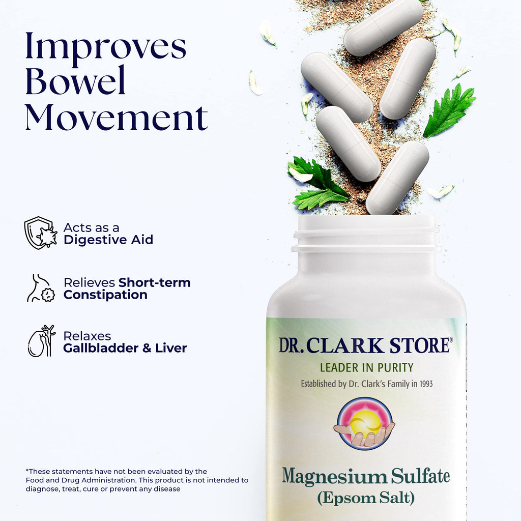 Dr Clark Magnesium Sulfate USP 1030mg - 100 Capsules - image 5