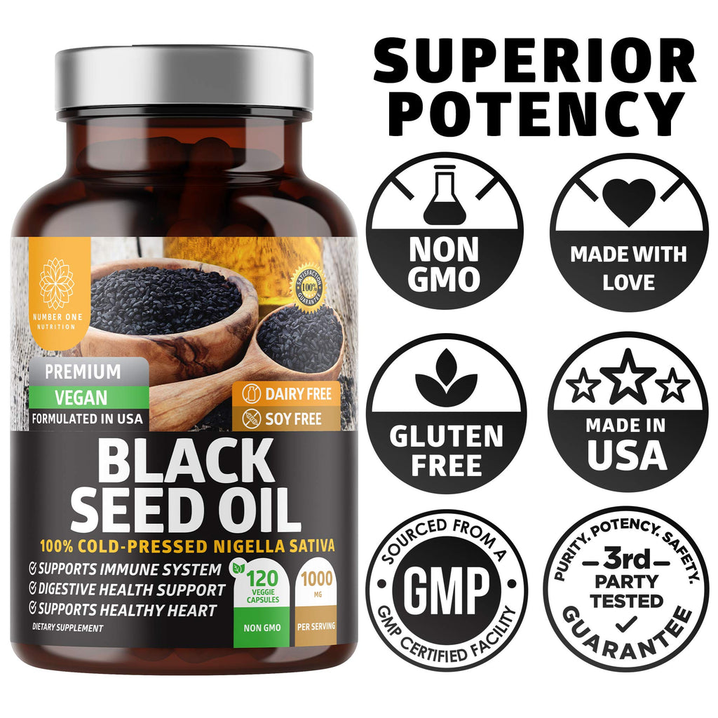 Number One Nutrition Black Seed Oil 1000 mg - 120 Capsules - image 4