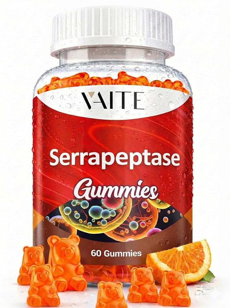 VAITE Serrapeptase 120,000 SPU Proteolytic Enzyme - 60 Gummies
