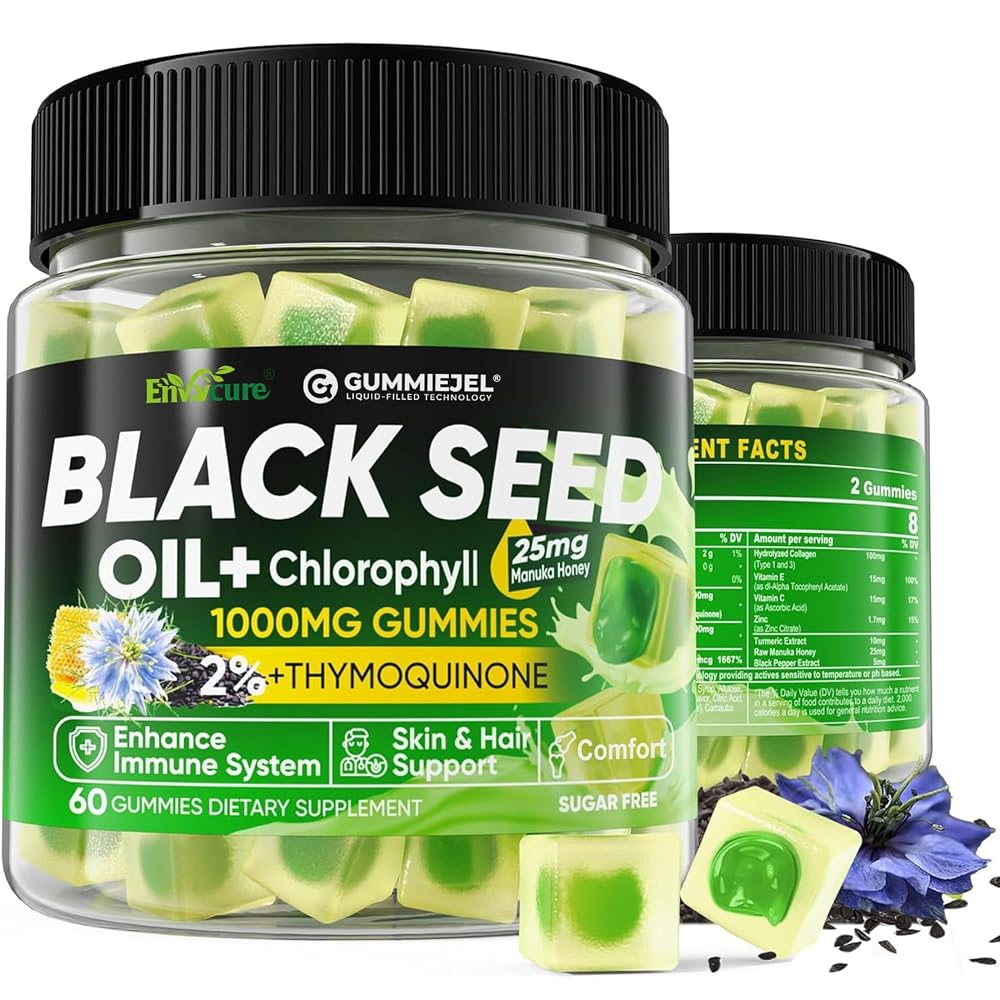 EnvyCure Black Seed Oil Gummies & Chlorophyll