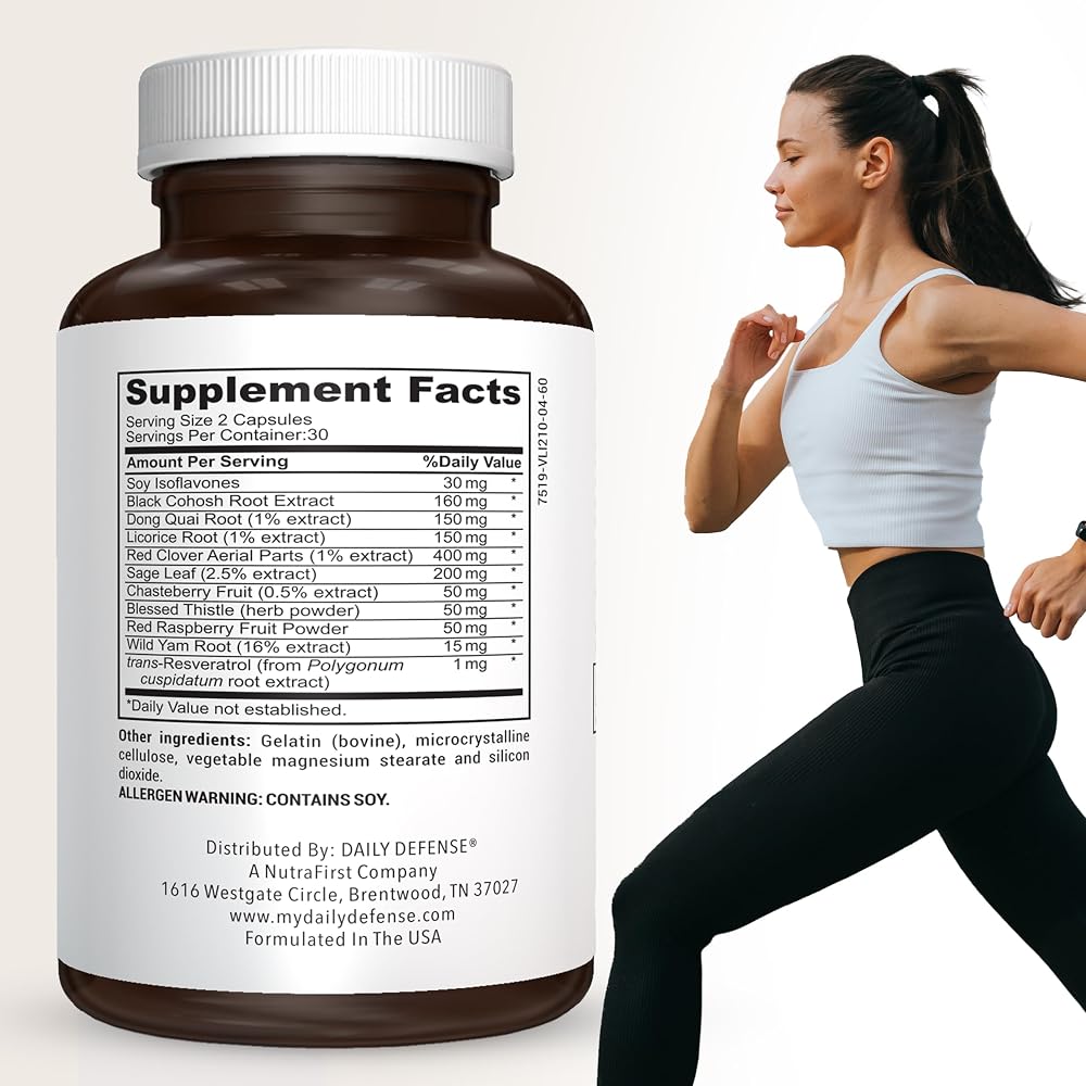 Daily Defense Menopause Support Supplement - 60 Capsules - image 2