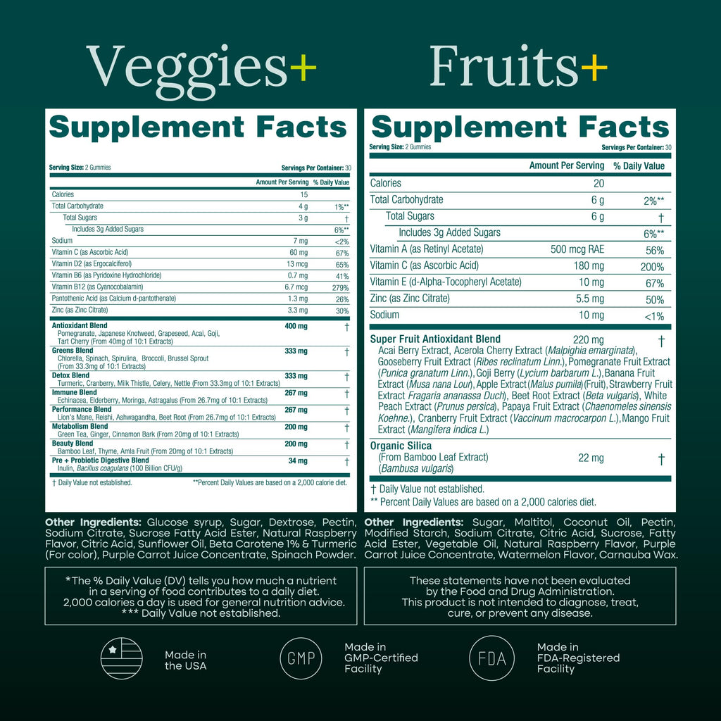 Etta Vita Fruits and Veggies Gummies with 9 Superfruits & 30 Veggies - image 4