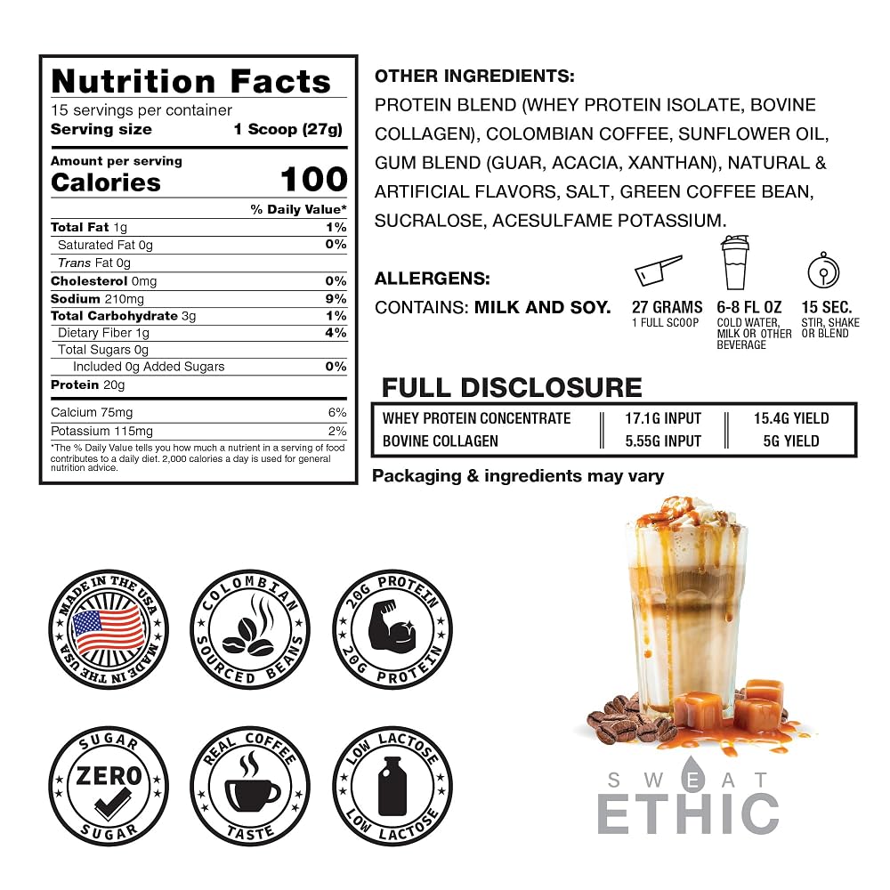 Sweat Ethic Brew’D UP Collagen Protein Coffee