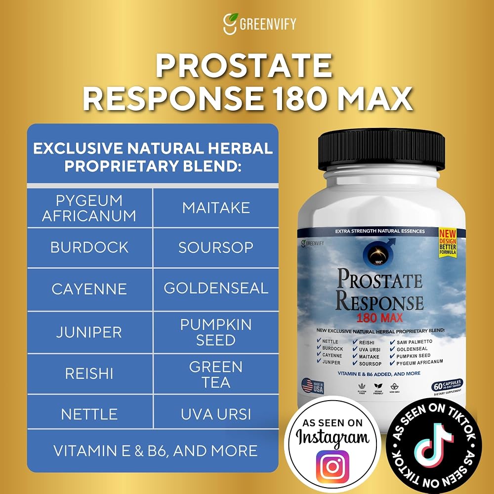 GREENVIFY Prostate Response 180 Max Bladder Control Support - 60 Capsules - image 3