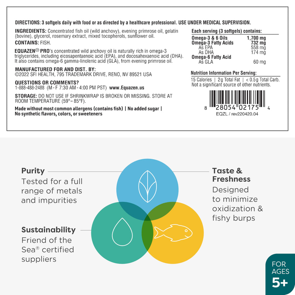 Equazen Pro Fish Oil Softgels for Kids & Teens - 60 Softgels - image 6
